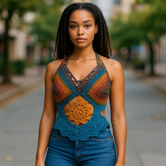 Cosmic Diamond Halter Top